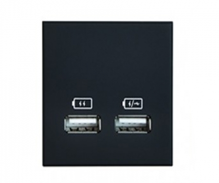 Black twin usb charger rubbery in surface power and data grommet, ta-3377-50bk Black twin usb charger rubbery in surface power and data grommet, ta-3377-50bk