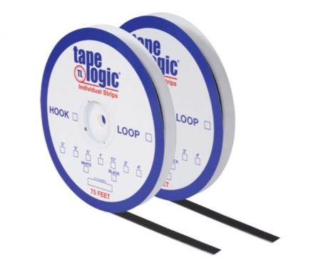 Tape Logic 4 in. x 75 ft. Black Hook Individual Tape Strips