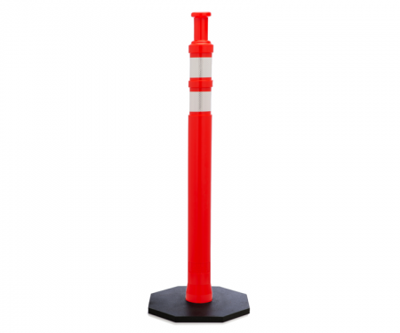 Knob top Traffic Post Delineator, Orange, 42 Knob top Traffic Post Delineator, Orange, 42