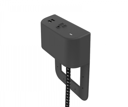 Tully in furniture charging hub 2 inch tail black plastic with pinstripe black and storm cord Tully in furniture charging hub 2 inch tail black plastic with pinstripe black and storm cord