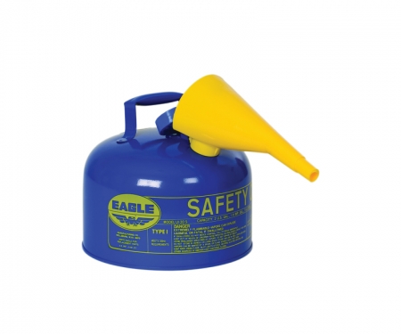 ui-25-fsb eagle safety can with funnel type 1 kerosene can 2.5 gallon blue ui-25-fsb eagle safety can with funnel type 1 kerosene can 2.5 gallon blue