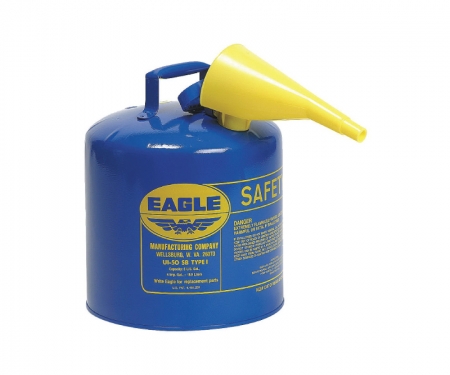 ui-50-fsb eagle safety can with funnel type 1 kerosene can 5 gallon blue ui-50-fsb eagle safety can with funnel type 1 kerosene can 5 gallon blue
