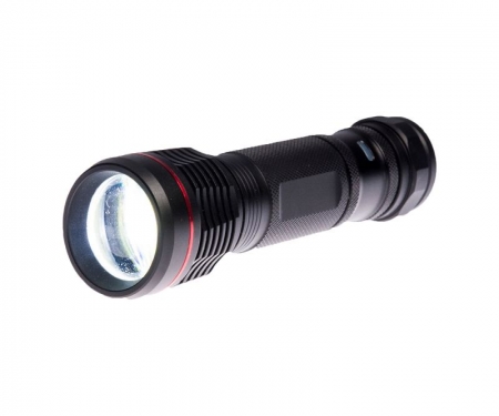 PORTWEST USB Rechargeable LED Flashlight - Black