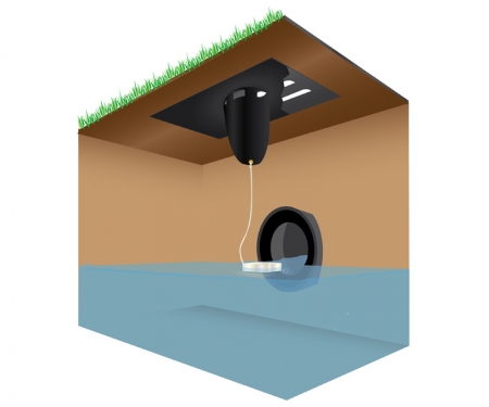 ut 9800 drain guard with boom illustration