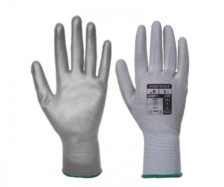 PORTWEST Vending PU Palm Gloves - XS - Gray PORTWEST Vending PU Palm Gloves - XS - Gray