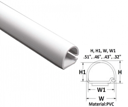Rounded cable raceway WC301 white