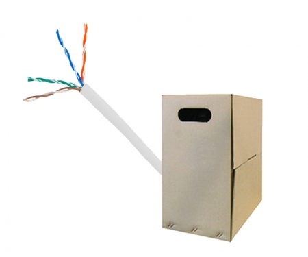 White rj45 network cable spool