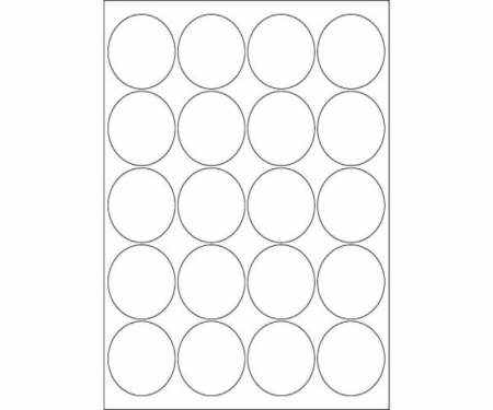 White Circle Laser Labels