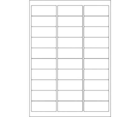 White Rectangle Laser Labels