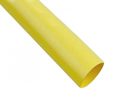 1 Foot Of 1.0" Yellow Dual Wall Adhesive Heat Shrink Tubing - 3:1 Ratio, Marine Grade