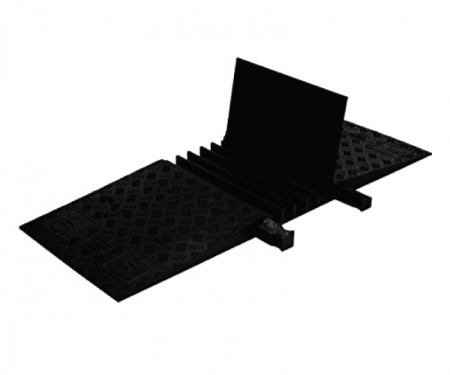 ada yellow jacket cable protector with Black lid and black ADA ramps ada yellow jacket cable protector with Black lid and black ADA ramps