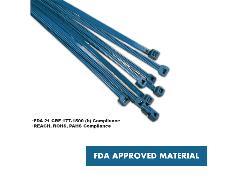 Metal Detectable Cable Ties Metal Detectable Tie Wraps FDA Compliant