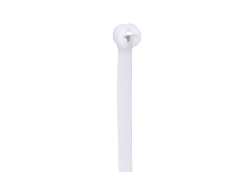 Panduit BT2S-M Dome-Top Barb Ty Cable Tie, Nylon 6.6, 8"L, White