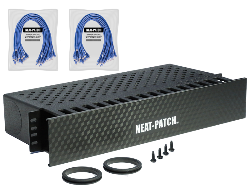 Neat Patch MINI 1U Low Profile Cable Management Unit 2 Pack NEAT-PATCH NP1-2