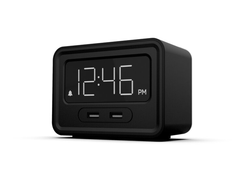 NonStop™ Station E Hotel Alarm Clock with Dual USB