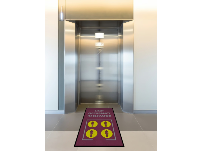 Notrax Social Distance Limit Occupancy In Elevator Floor Mats 194LO Series