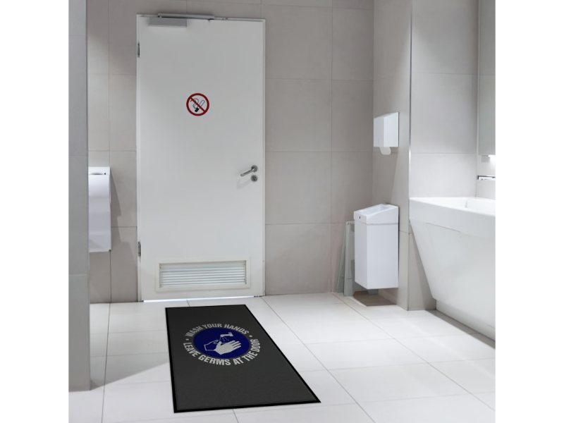 Notrax Wash Hands Leave Germs Bathroom Entry Floor Mats 194LG Series