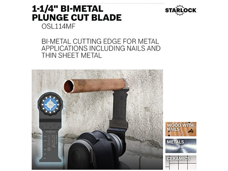 BOSCH® Starlock® Oscillating Multi Tool BiMetal Plunge Cut Blade 11