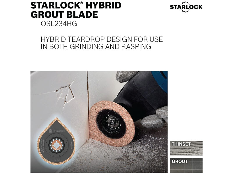 BOSCH® Starlock® Oscillating Multi Tool Hybrid Grout Blade 23/4" Inch