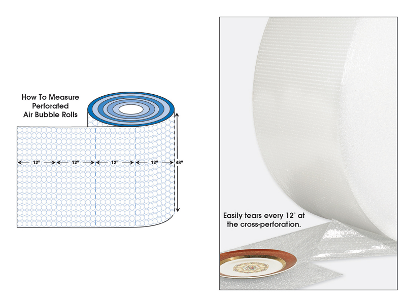 Pack Kontrol® Heavy Duty Perforated Air Bubble Rolls