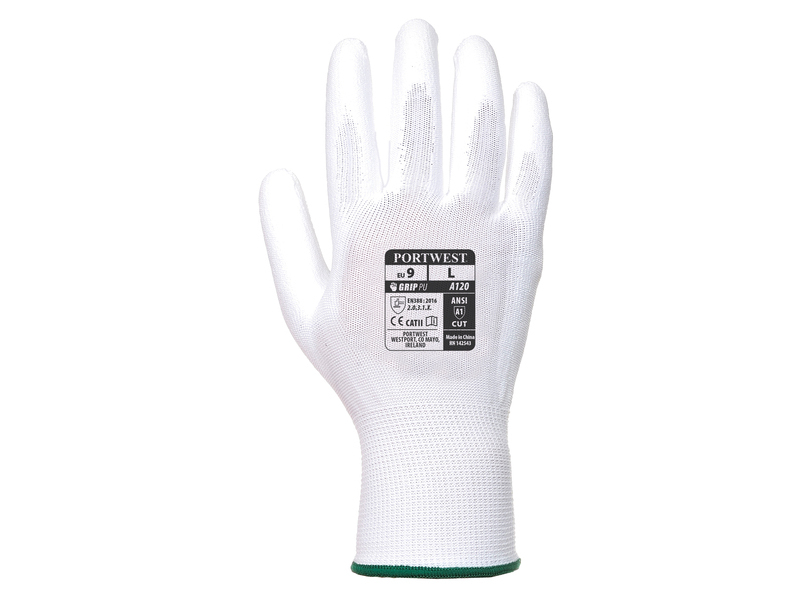 Portwest PU General Handling Palm Glove White A120 Case of 10 