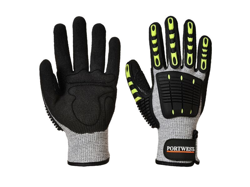 Portwest A729 Anti Impact Cut Resistant Therm Glove with Nitrile Sandy Grip ANSI 