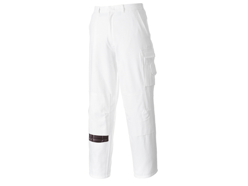 Portwest White Cotton Painters Pants S817 Cotton Pants