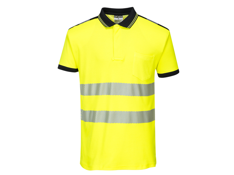 High-visibility Poly Cotton Short Sleeve Anti Pill Safety Polo Shirt Work wear