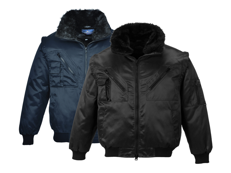 Portwest 4 In 1 Pilot Jacket UPJ10 Waterproof Bomber Jacket