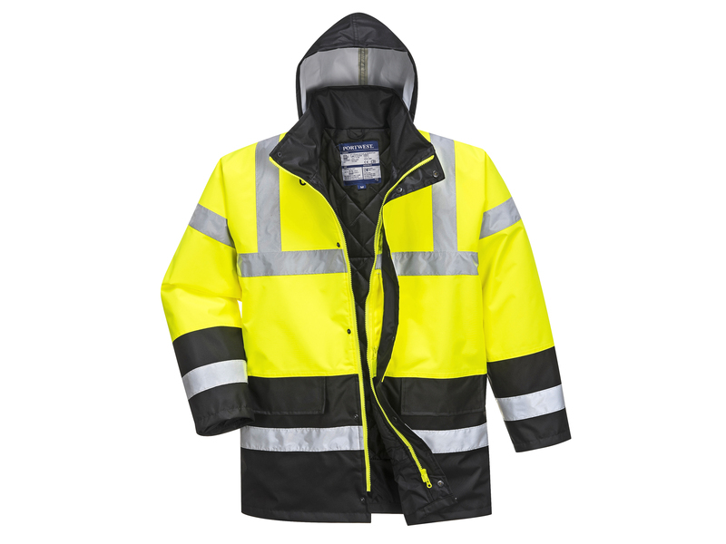 Portwest® Hi-Vis Contrast Waterproof Traffic Jacket - US466