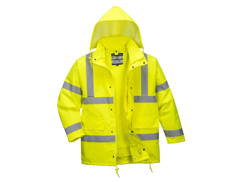 Portwest S427 Hi Vis 7 in 1 Safety Traffic Breathable Waterproof Jacket Yellow 