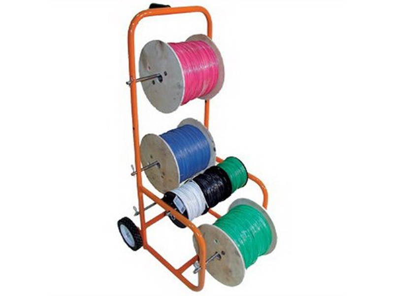 Rack-A-Tiers® Cable Caddy Spool Cart - 43 Tall - 7 Rubber Wheels