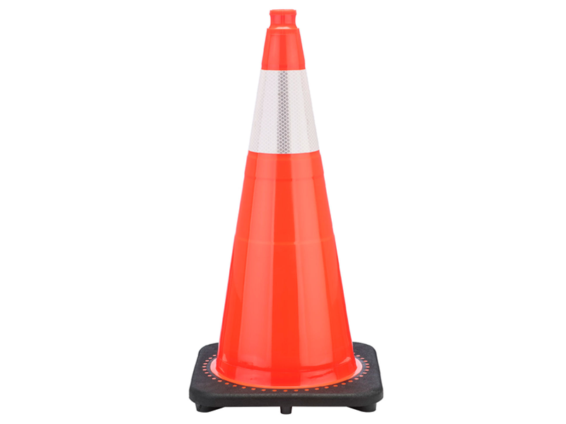 JBC Safety Plastic RS30008C3M4 Revolution Series 12 Traffic Cone Wide Body ...