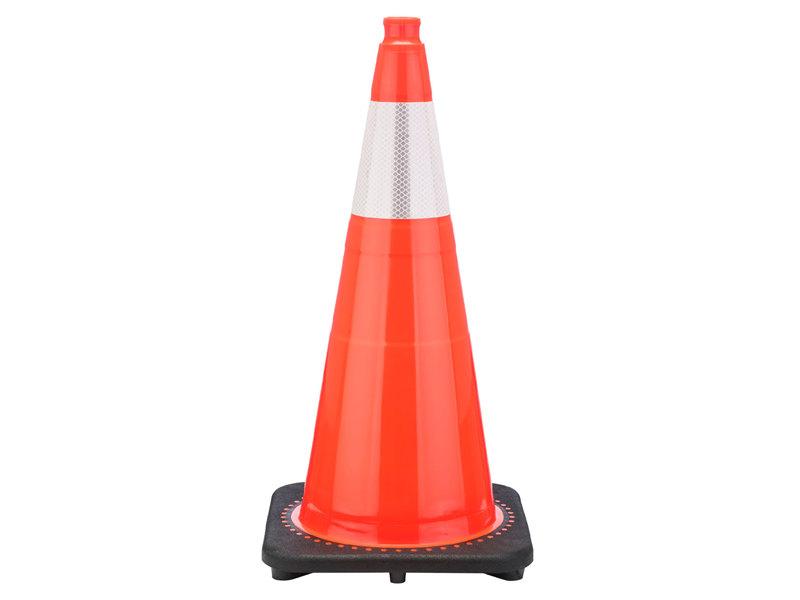 28" Traffic Cone Wide Body Safety Cones Fluorescent Road Construction Recyclable 