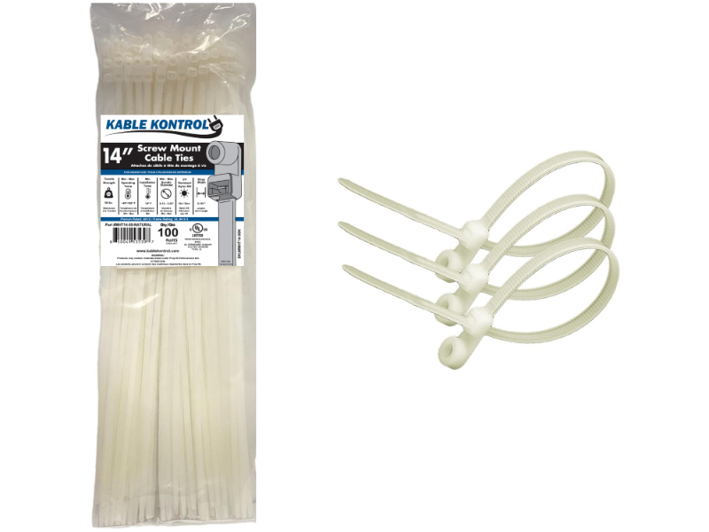 Screw Mount Cable Ties Zip Ties With Screw Hole Mounted Head