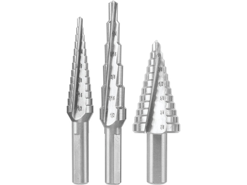 BOSCH® HighSpeed Steel Turbo Step Drill Bit Set 3 Pc
