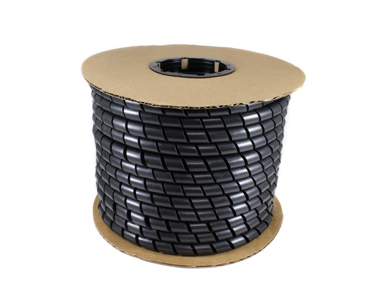Spiral Wrap Wire Cable Wrap Split Loom 1/4" to 1/2" x 25' Rolls PE-Polyethylene 