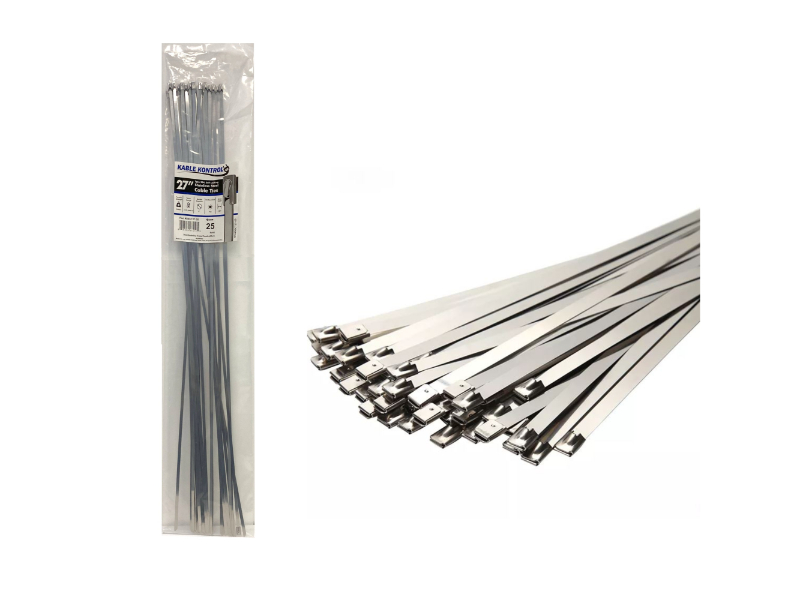 25 GOLIATH INDUSTRIAL 12" STAINLESS STEEL WIRE CABLE ZIP TIES STRAPS WHOLESALE  45635325357 