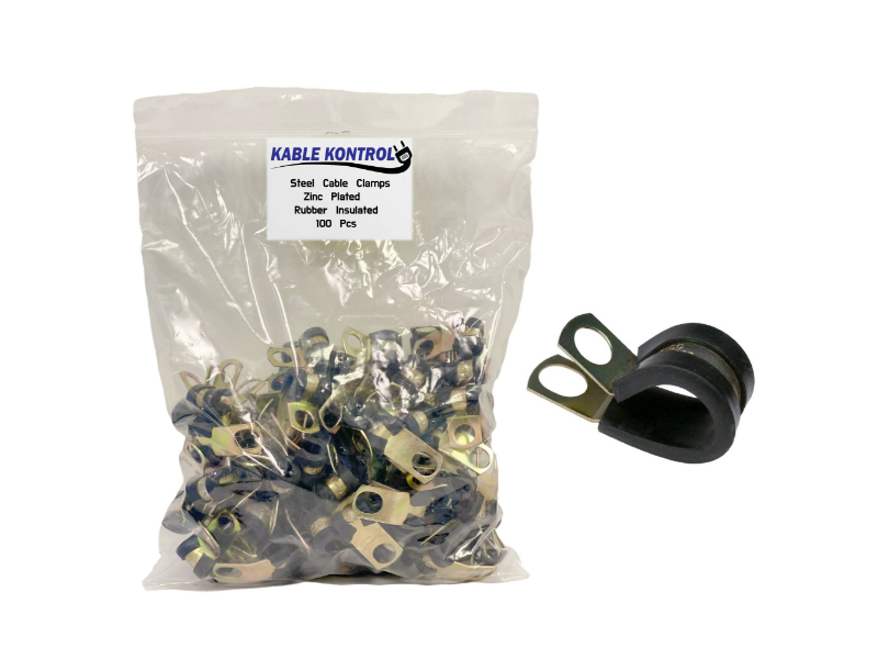 42 Pieces Toolkitworld Cable Clamp Zinc Plated Steel Rubber Cushioned Insulated Clamp Assortment Kit in 5 Size 1/4 5/16 3/8 1/2 5/8 42 Pieces Toolkitworld Cable Clamp Zinc Plated Steel Rubber Cushioned Insulated Clamp Assortment Kit in 5 Size 1/4 5/16 3/8 1/2 5/8
