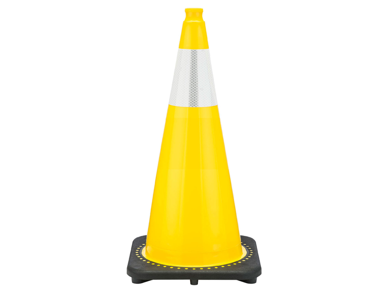 28-Inch Heavy Duty Traffic Cones - 8-Piece Set With Reflective Strips For Road Safety