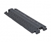 Linebacker 1-channel polyurethane drop over cable protector,Black
