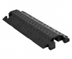Linebacker 2-channel polyurethane drop over cable protector, black