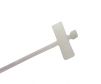 Rectangular head identification zip tie