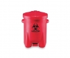 943bio-6-gallon eagle poly bio-hazardous waste cans red