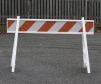 1-Board A-frame traffic barrier in use