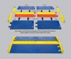 linebacker ada ramps kit for standard linebacker cable protectors blue ramps with yellow lid