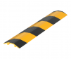 Black and yellow aluminum cable hose protector with 36" long, 2.63" width, and .75" height