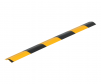 Black and yellow aluminum cable hose protector with 36" length, 1.25" width, and .3125" height