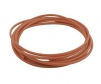 Rolled up cut lengths of 2:1 heat shrink tubing, Brown