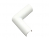 Flat elbow for CordMate cable raceway, white.